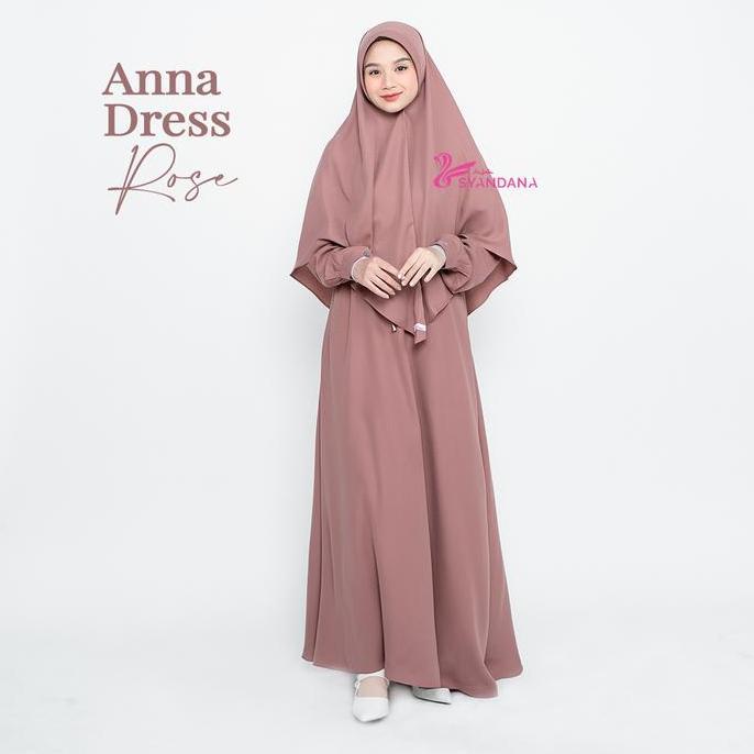 Gamis Wanita Syari Anna Dress Only by Hijab Syandana (GAMIS SAJA)