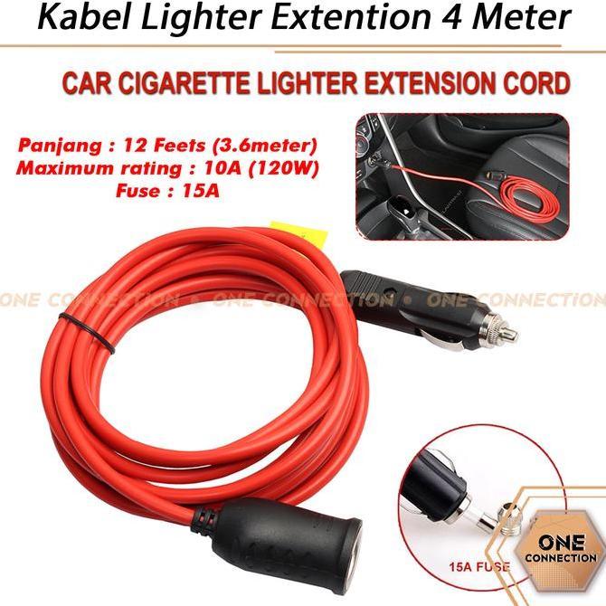 Kabel Colokan Mobil Cigarette Lighter Extension Colokan Rokok Mobil