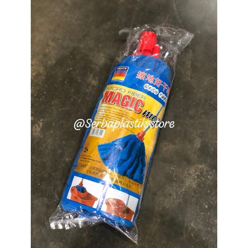 (Refill / Kain Saja) Sapu Pel Kain Nagata Pva Yarn Mop / Kain Pel Nagata Biru / Kain Pel Microfiber 