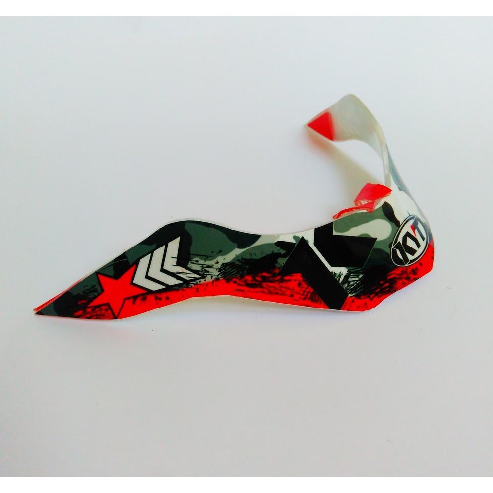 terbaru spoiler kyt r10 seri 3 red black / spoiler helm kyt r10 series 3 merah hitam