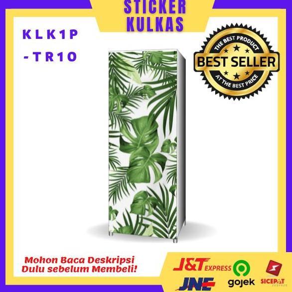 Sticker Kulkas 1Pintu Motif Tropical / Klktr / Printing Hires/Surabaya