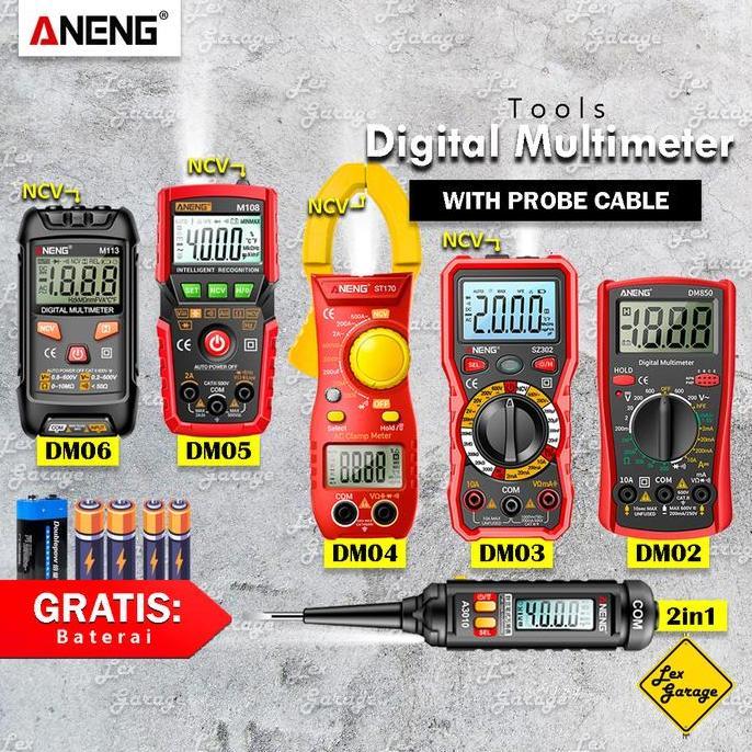 Multimeter Avometer Multitester Digital Tang Ampere Digital Aneng Allshop