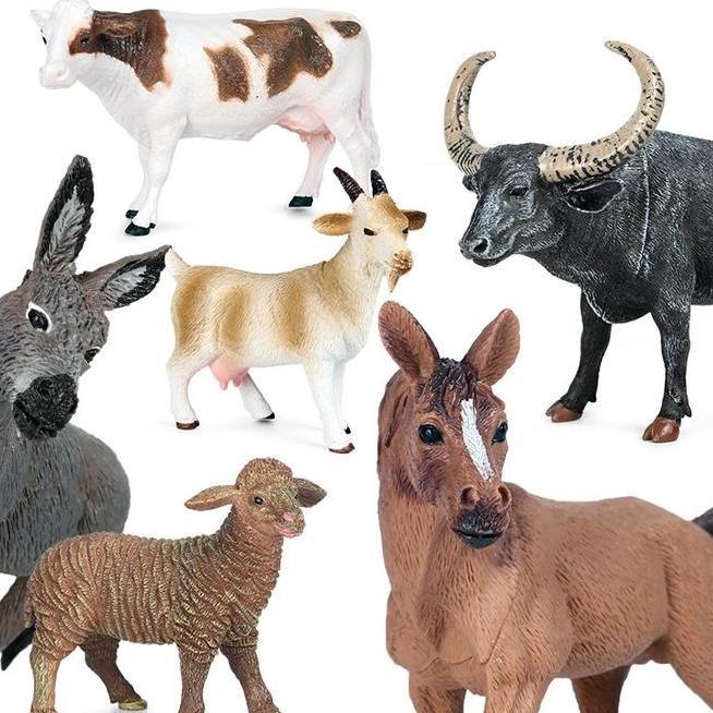 Fure Animal El Toys Ukuran Jumbo Koleksi Mainan Karet Gajah Macan Beruang Rusa Harimau Domba Kuda Ka