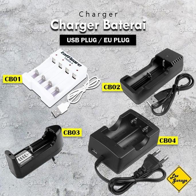 Charger Baterai Batre 18650 26650 Aa Aaa Lithium Ion Battery Senter Allshop