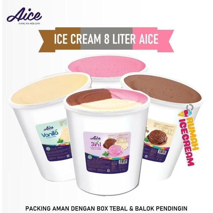 Abbrustolito- Varian Ice Cream / Es Krim Aice 8 Liter