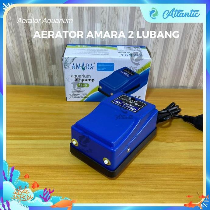 Mumpungready- Amara Q6 Aerator Q 6 Lubang Pompa Udara Aquarium Aerator