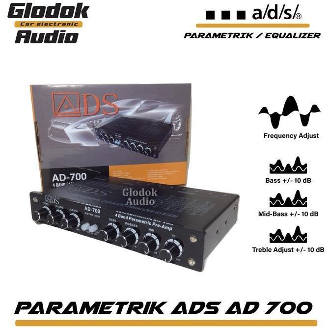 Promo Parametrik Equalizer  4 Band Ads Ad 700 Dengan Input Dc 12 Volt & S/N >90 Db Untuk Kualitas Su