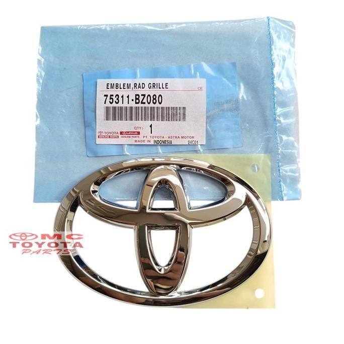 EMBLEM LOGO CHROME DEPAN GRILL GRILLE RADIATOR ORIGINAL TOYOTA AVANZA RUSH EMBLEM LOGO PINTU BAGASI 