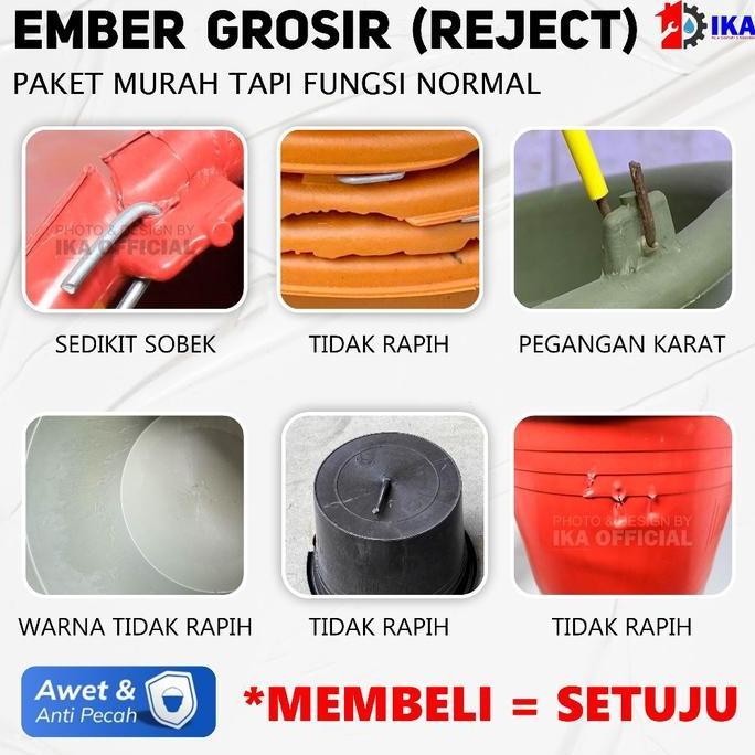Ember Cor Reject 25Pcs 50Pcs Ember cor hijau warna tebal dan anti pecah bangkit / Semen 18 Plastik H