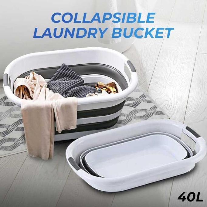Baskom Ember Lipat Persegi Kotak Pel Lantai Laundry Besar Serbaguna