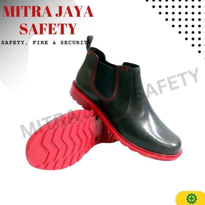 Ap Boot Hobby Sepatu Ap Boot Hobby Sepatu Boot Pendek Hobby & Work Ap Boots Hitam Merah Karet Anti A