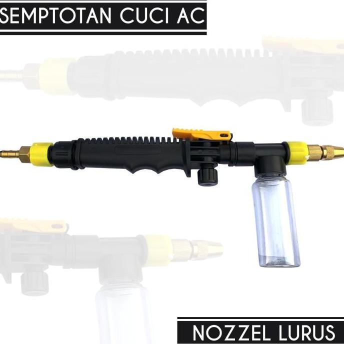 Set Handel Sprayer Cuci AC dilengkapi dengan Tabung sabun Nozel Lurus
