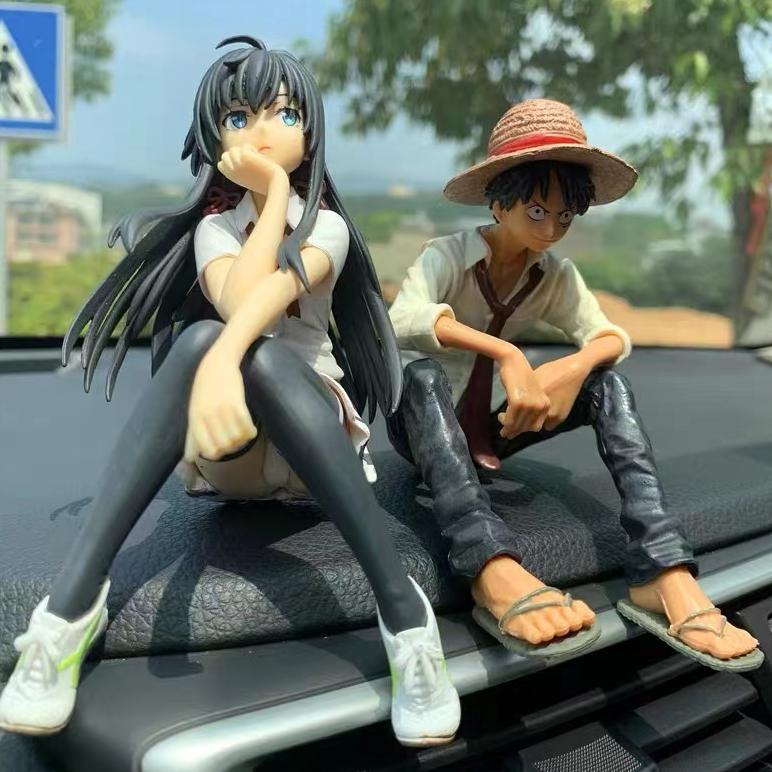 Pajangan Dashboard Mobil Luffy & Snow /Aksesoris Dashboard Mobil / Boneka Figure Toy Box Untuk Pajan