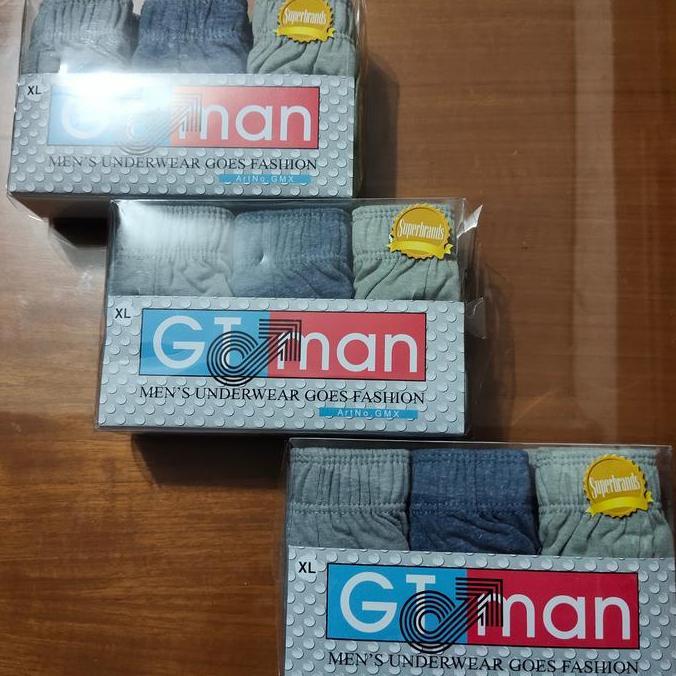 Celana dalam gt man GMX / CD PRIA GT MAN GMX WARNA KATUN Gt man isi 3
