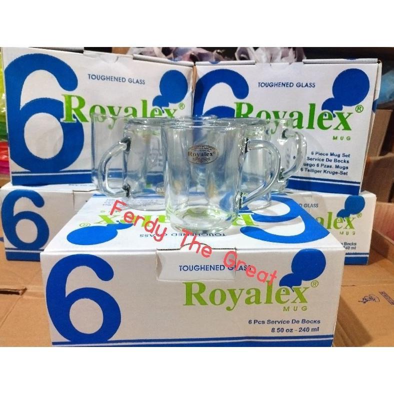 Gelas Royalex Kopi Kaca 255 / Gelas Kopi / Gelas Kaca / Gelas Polos (6 Pcs)