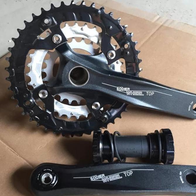 crankset Hollowtech MTB wheel top Taiwan 22 32 44 T arm 170mm 3x9speed