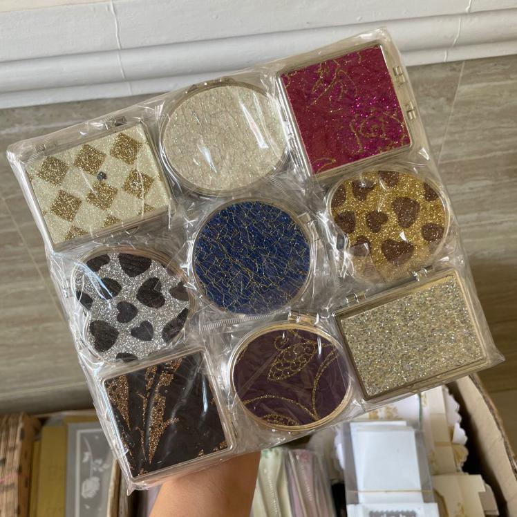 (Isi 50 Pcs) Souvenir Kaca Glitter Kemas Plastik + Mika Lembaran Wedding Pernikahan