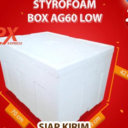 Styrofoam Box Terbesar 60Kg 70 X 49 X 42 Cm Kotak Sterefoam 60 Kg Box Ikan Seafood Sterofoam