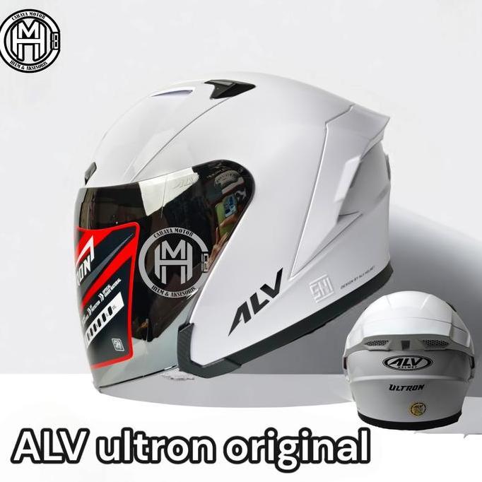 HELM ALV ULTRON WHITE/PUTIH|HALF FACE model njs kairoz