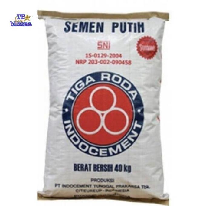 Semen Putih 40kg Sak Semen Putih Tiga Roda 40kg Semen Putih Per 1 Sak