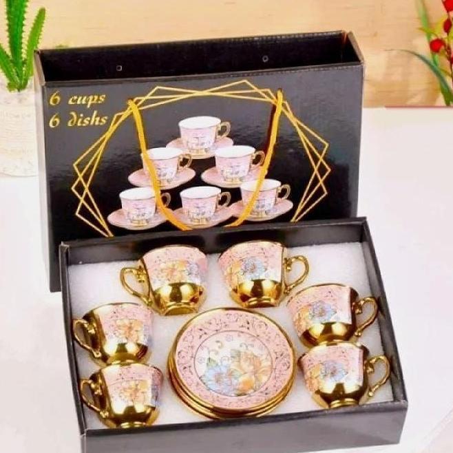 Hampers Kado Cangkir Keramik Set 6 In 1/ Set Cangkir Keramik
