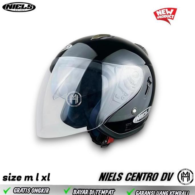 NIELS HELM CENTRO BLACK DOFT | DOUBLE VISOR | MODEL INK CENTRO Motorcycle
