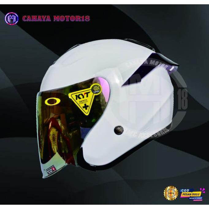 PAKET GANTENG HELM KYT KYOTO PUTIH REPLIKA|MERK WEST najima