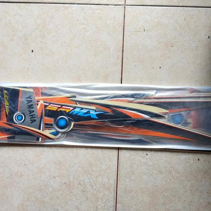 Striping Jupiter MX 135 Velg Standar Tahun 2006. silver orange