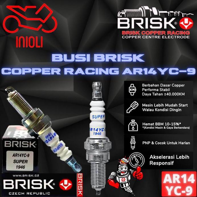 BUSI RACING BRISK COPPER AR14YC-9 AEROX 125 LC XMAX VESPA LIBERTY 50 4T BLADE REVO SUPRA SUZUKI ADDR