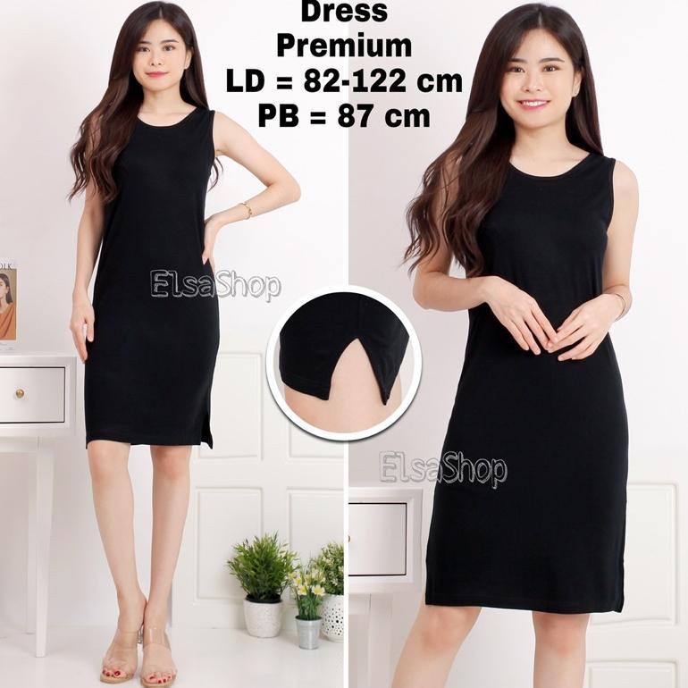 Dress Singlet / Singlet Panjang Wanita / Singlet Terusan / Tank Top Panjang Wanita