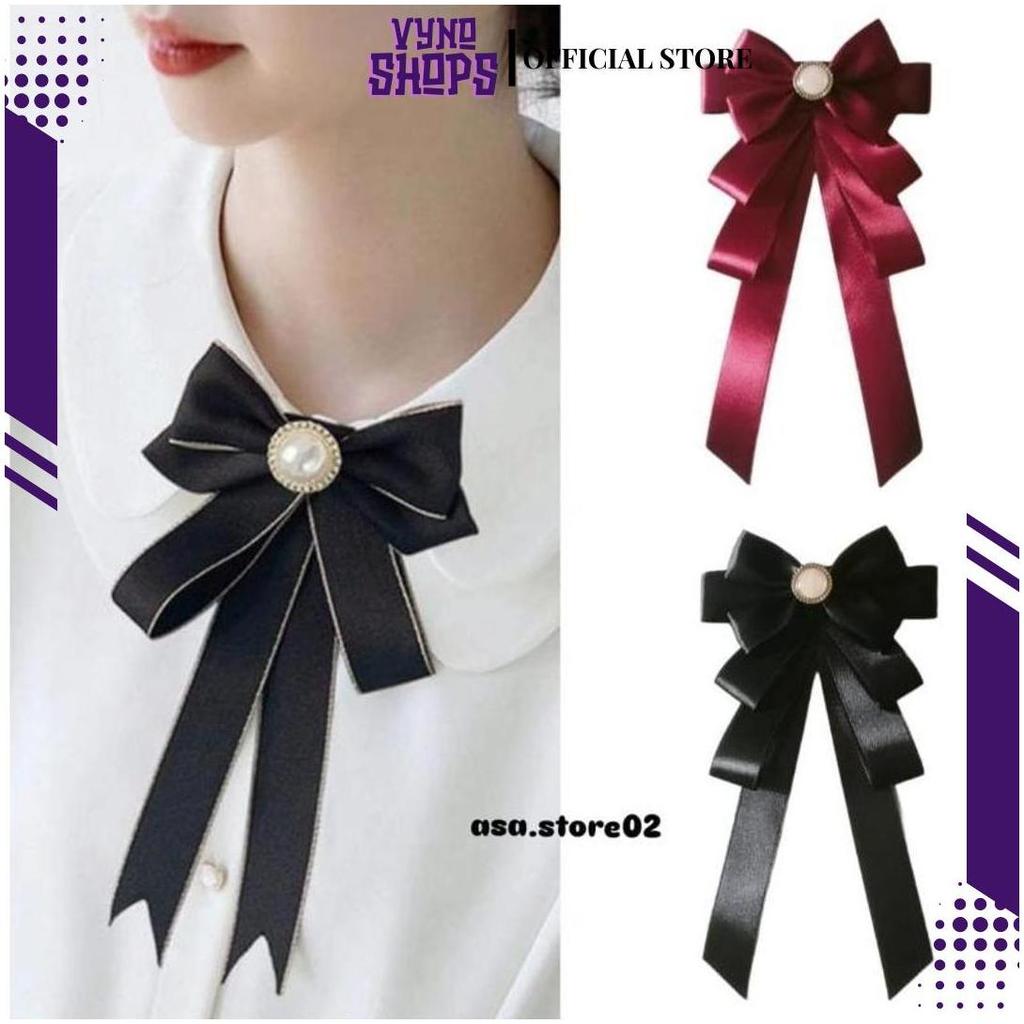 Bros Pita Vintage/Bros Pita Kerah Korea/Dasi Pita Wanita ASA Teratas