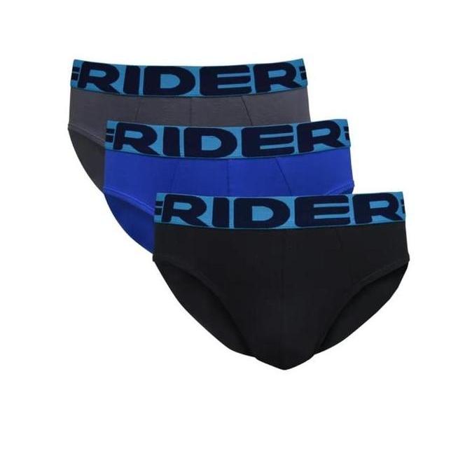 3 Pcs Celana Dalam Pria Rider Sport Mini Brief - CD Pria Rider (1 box isi 3 pcs) Katun Boxer Nyaman 
