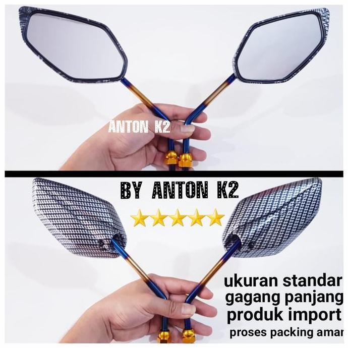 DB89 - KACA SPION CARBON VARIASI MOTOR JUPITER/JUPITER MX/MX NEW 135/MX KING