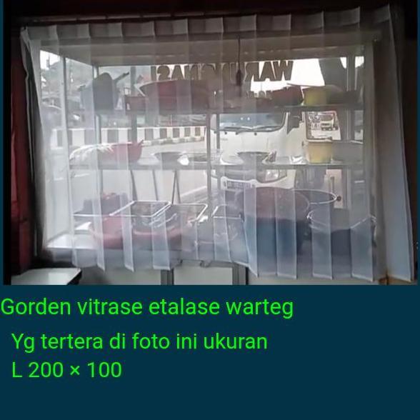 Youandme- Gorden Vitrase Penutup Etalase Rteg Gorden Etalase Nasi Padang