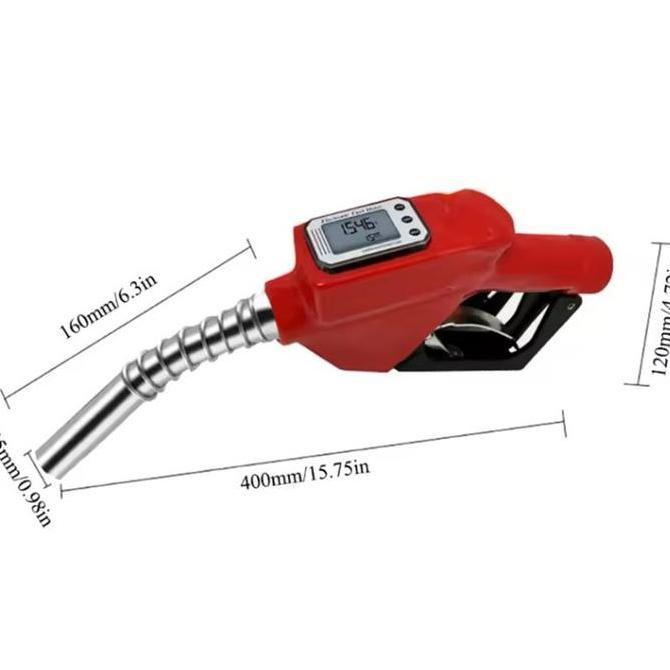 Promo Digital Meter Fuel Nozzle Gun Refueling Gun Nozzle Digital Flow Meter Fuel Oil Refueling Gun