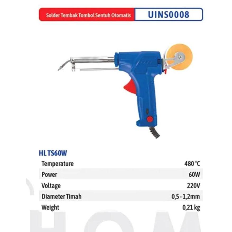 Murah Hl Solder Listrik Tembak 60 80 Watt Timah Otomatis Iron Automatic Tin Gun Tekiro Dekko