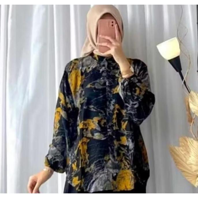 KEMEJA RAYON PREMIUM MOTIF LD 110 // ATASAN RAYON WANITA TERBARU HI