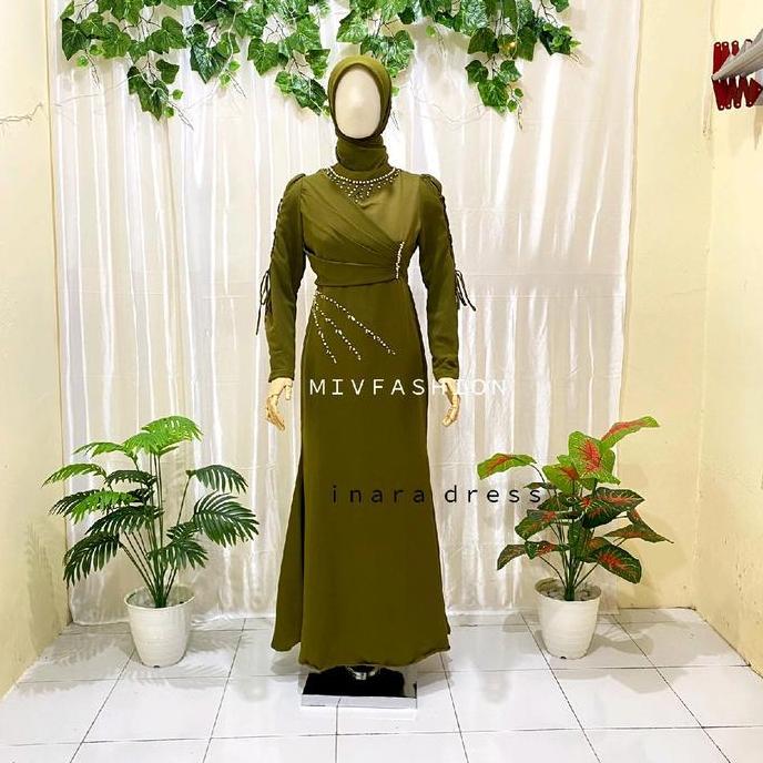 INARA DRESS GAUN BARU KEKINIAN BAJU LEBARAN GAUN BRIDESMAID GAUN FORMAL MEWAH ELEGAN GAUN MERMAID ca