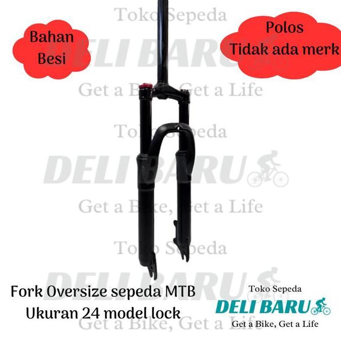 Fork 24 steel sepeda MTB garpu besi Oversize 28.6 suspension with lock preload travel 120
