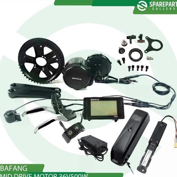 Full paket Bafang Mid Drive Motor 48v500w Ebike Convertion Kit