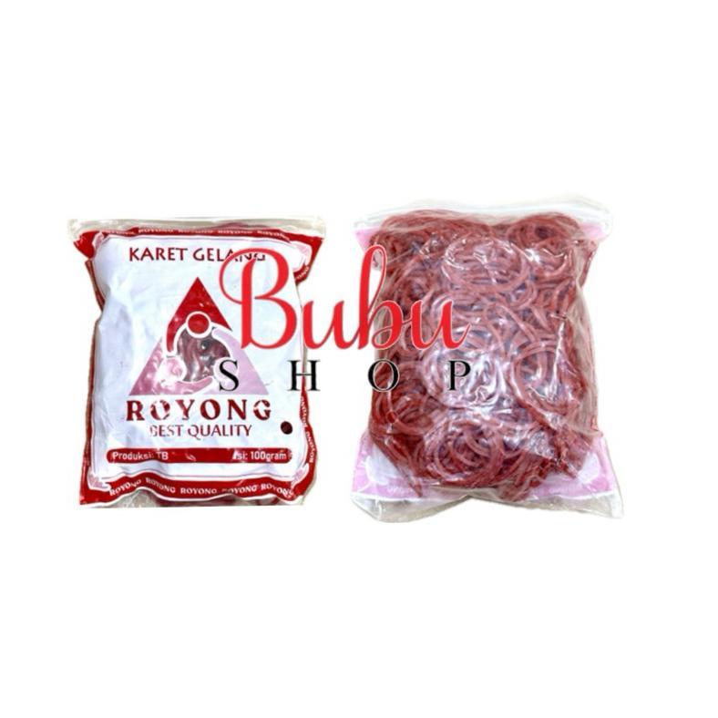 karet gelang merah kecil 100gr