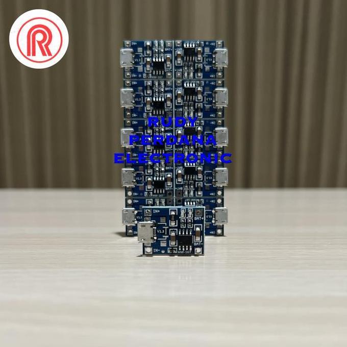 PCB MODUL CHARGER 5V 5 VOLT 1A 1 AMPERE TP4056 MICRO USB BATTERY BATERAI POWER BANK LITHIUM LI ION 1