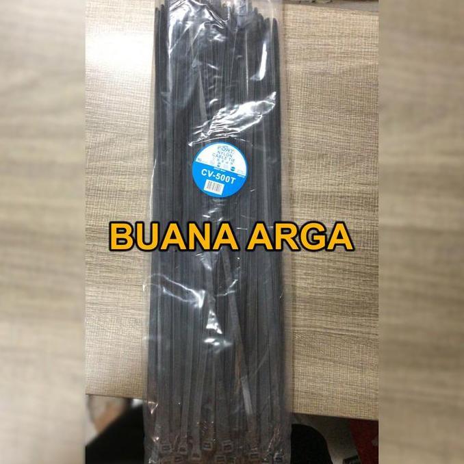 Lager- Kabel Ties Fort 500T 500 X 7.6Mm Cable Tie Panjang 50Cm Hitam / Putih