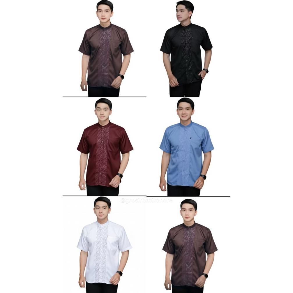 PREMIUM BAJU KOKO PRIA DEWASA LENGAN PENDEK //BAJU KOKO DEWASA MODEL EMBOS TERBARU // BAJU KOKO MUSL