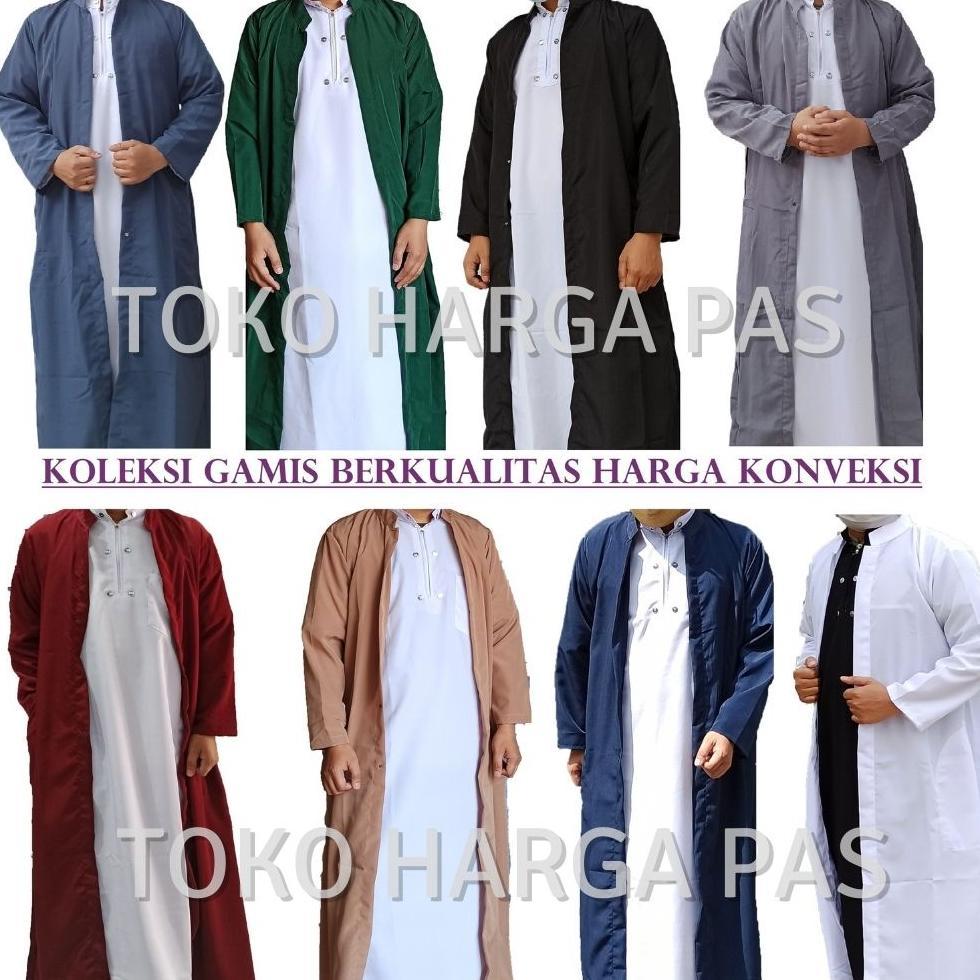 MURAH GROSIR GAMIS LUARAN PRIA - JUBAH LUARAN PRIA HARGA KONVEKSI - JUBAH BELAH DUA PRIA