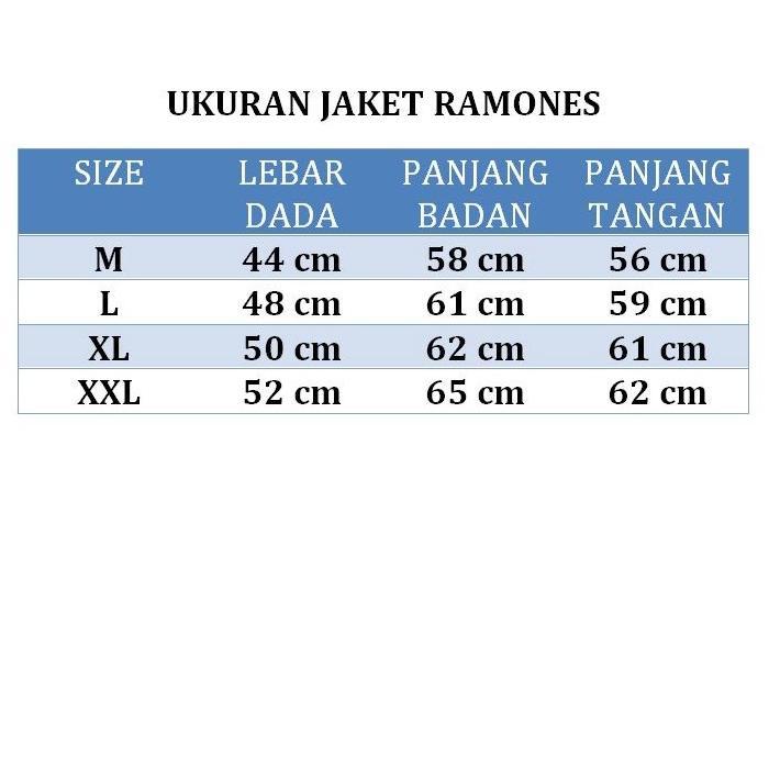 Official Jaket Semi Kulit Sintetis Ramones Style