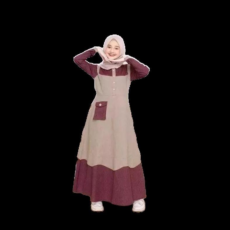 Recommended Gamis Anak Perempuan Umur 11 12 13 14 16 18 Tahun 2 Ukuran Model Simpel 2026 Lebaran Rem
