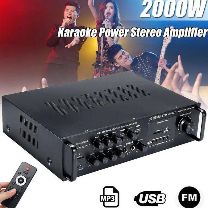 Sunbuck Amplifier Audio Stereo Hi-Fi 2000W: Bluetooth, Equalizer, & Home Theater