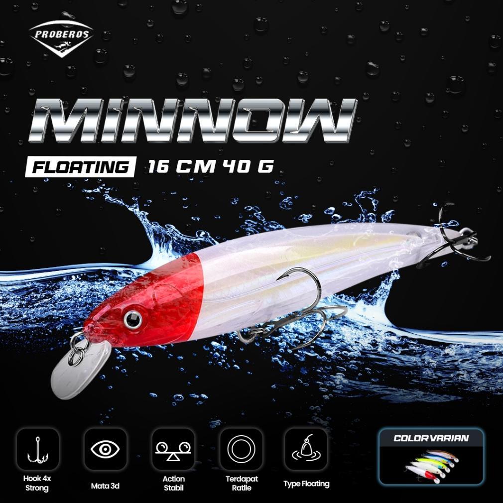 Proberos  Umpan Pancing Lure Minnow Floating 40g/16cm MN056