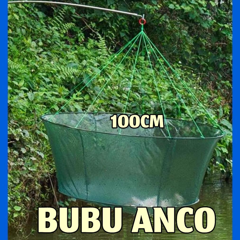 Perangkap Bubu Anco Tangkul Jaring Lipat Bulat Alat Pancing Jala Penangkap Ikan 100CM
